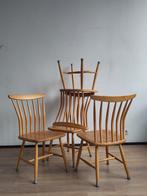 4x vintage houten stoel Akerblom eetkamerstoel hout Zweeds, Ophalen, Gebruikt, Bruin, Mid century modern scandi Scandinavisch zweden jaren 50 60