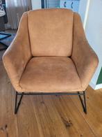 Fauteuil van de Bommel - Camel met zwart onderstel, Gebruikt, 75 tot 100 cm, Ophalen of Verzenden, Stof