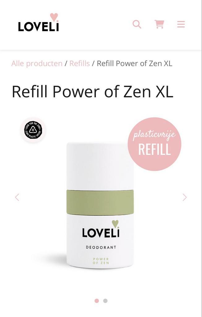 Loveli Deodorant Refill Power of Zen XL - Nieuw, Sieraden, Tassen en Uiterlijk, Uiterlijk | Gezichtsverzorging, Nieuw, Verzorging
