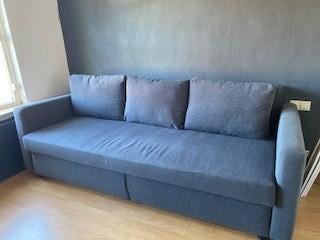 3zits slaapbank Friheten van IKEA, Ophalen, Blauw, 210 cm, Tweepersoons