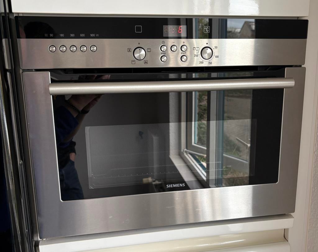 Siemens HTHB84K Inbouw Combi-Magnetron Oven, Gebruikt, Hete lucht, Oven met grill, Inbouw