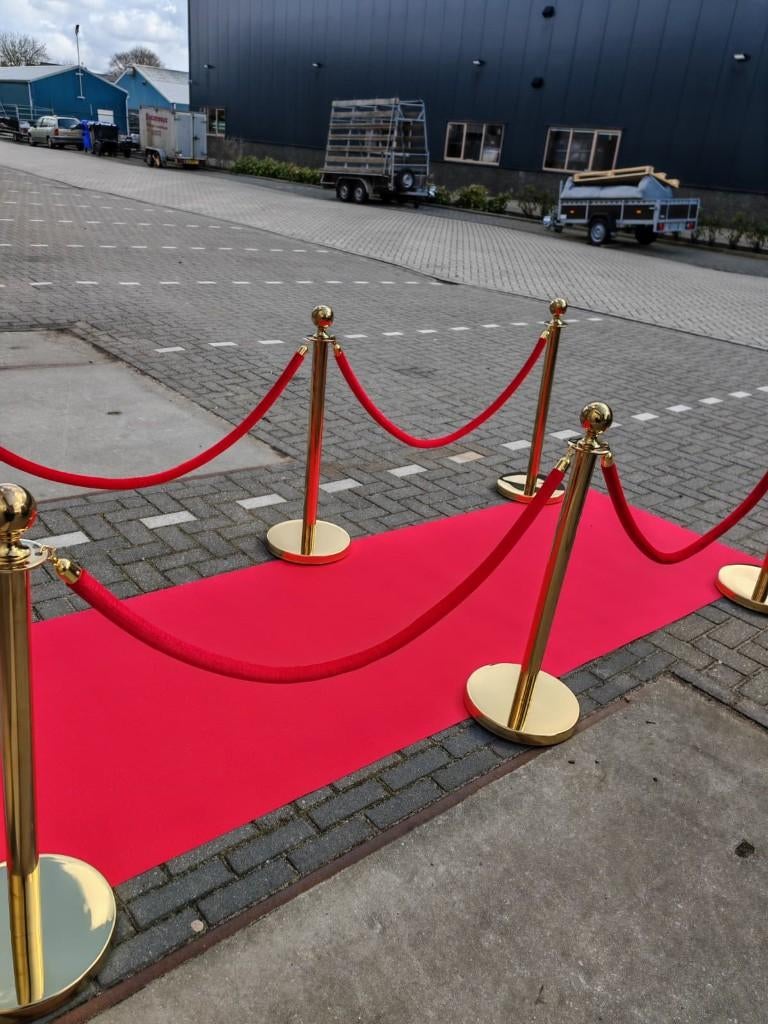 afzetpalenset goud met rode touwen set van 6 met loper, Geluidgestuurd, ., Overige typen, Nieuw