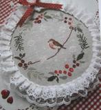 Borduurpatroon  Winters prentje Roodborstje  nr 9864, Verzenden, Nieuw, Handborduren, Patroon