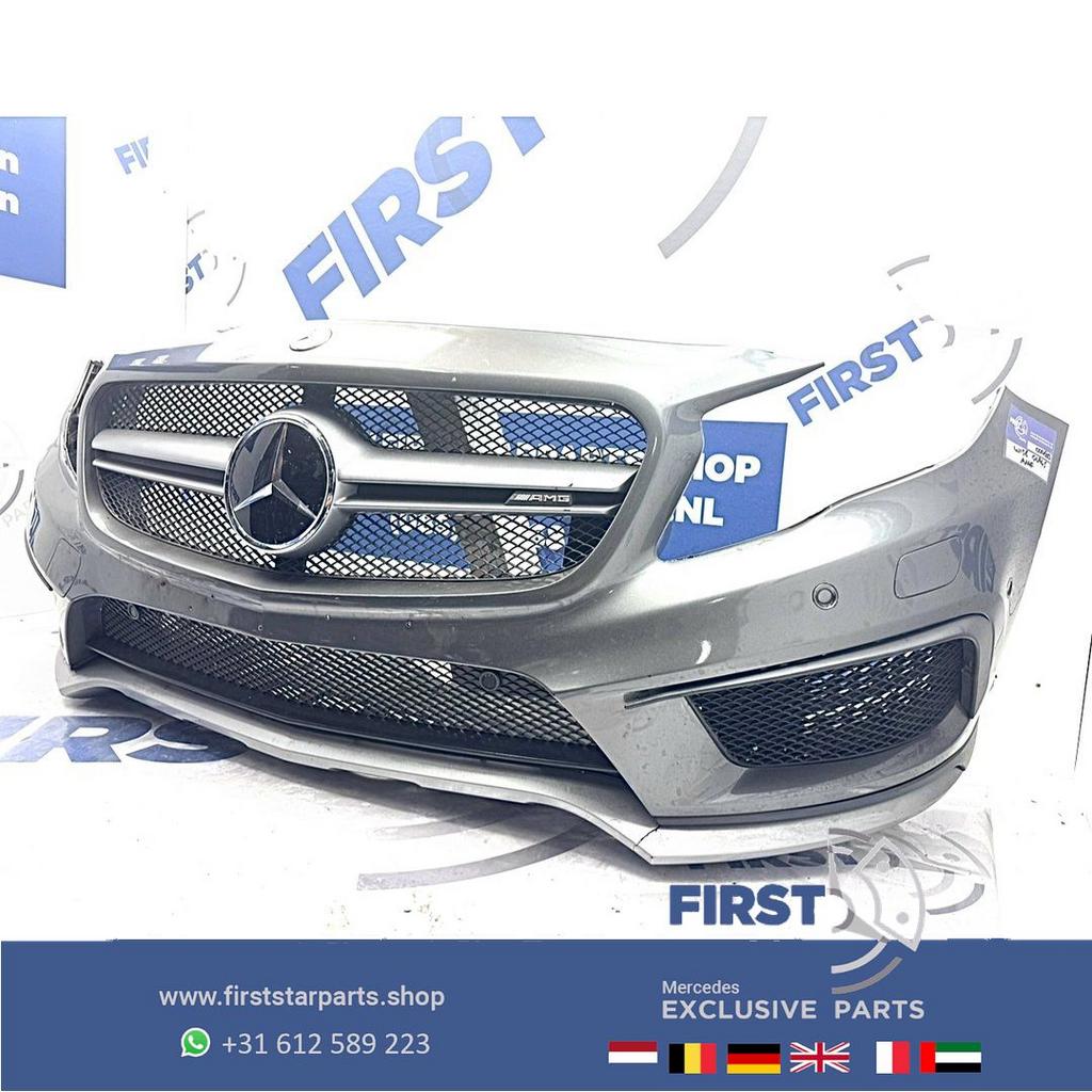 W156 X156 GLA 45 AMG VOORBUMPER COMPLEET GLA45 BUMPER + GRIL, Gebruikt, -, Voor, Ophalen of Verzenden