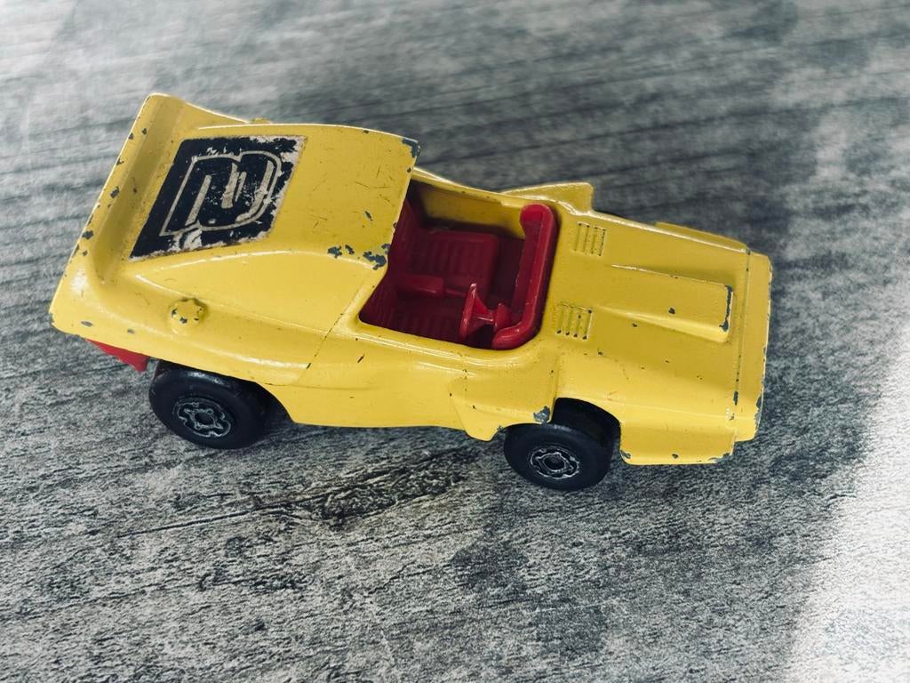 1972 Matchbox Superfast Woosh-n-Push 58 geel, Ophalen, Gebruikt, Auto, Overige merken