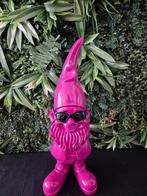 Roze kabouter met bril - 41cm polyester beeld, Ophalen of Verzenden