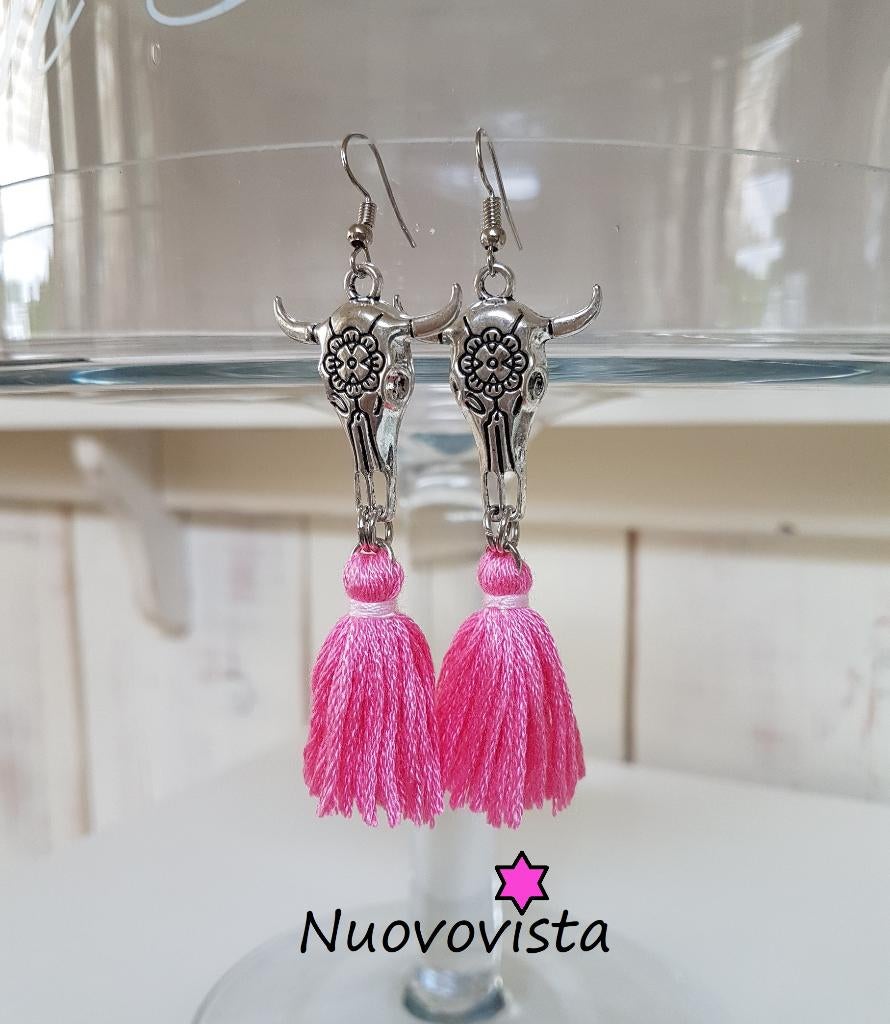 Ibiza Skull Oorbellen in 4 kleuren, Overige materialen, Hangers, Verzenden, Nieuw