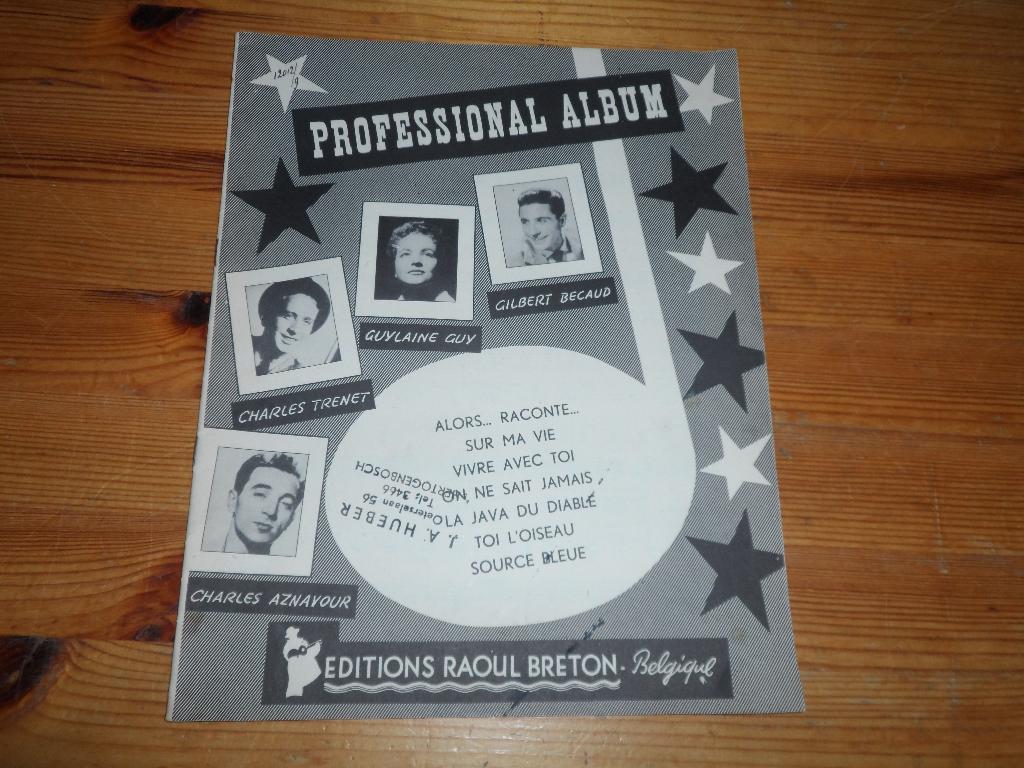 Professional album - charles aznavour, Gebruikt, Gitaar, Ophalen of Verzenden, Artiest of Componist