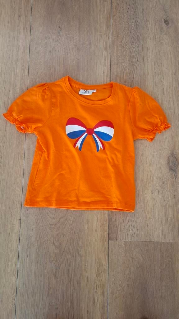 Oranje Koningsdag shirtje met strik voor meisjes, Kinderen en Baby's, Gebruikt, Ophalen of Verzenden, Shirt of Longsleeve, 9th Avenue