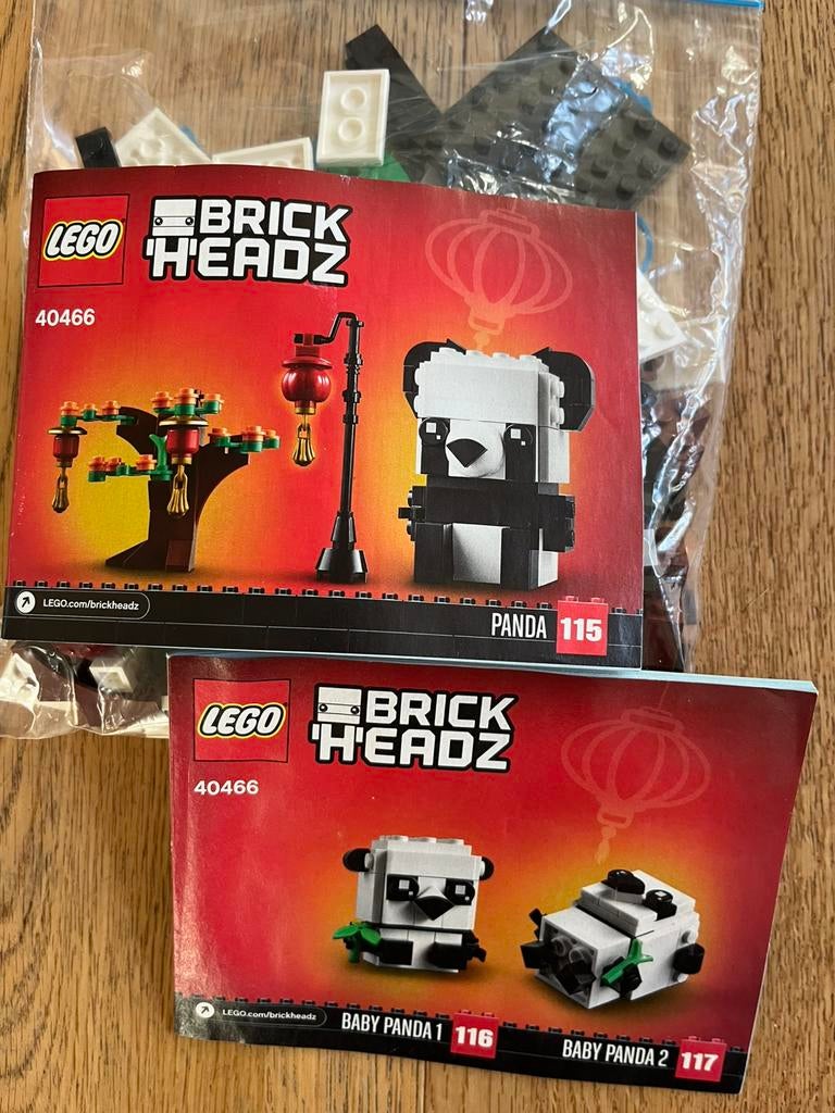 Lego Brickheadz 40466 Panda’s voor Chinees nieuwjaar, Kinderen en Baby's, Speelgoed | Duplo en Lego, Ophalen of Verzenden, Zo goed als nieuw