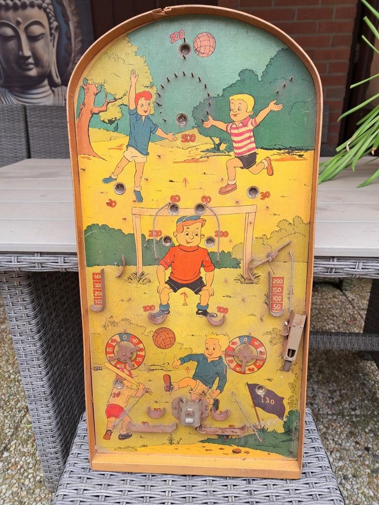 Vintage knikkerspel, Verzamelen, Ophalen of Verzenden, Gebruikt, Onderdeel of Defecte kast