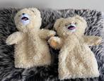 Robijn beertjes, handpop / twee stuks / 20 cm, Kinderen en Baby's, Speelgoed | Knuffels en Pluche, Verzenden, Zo goed als nieuw