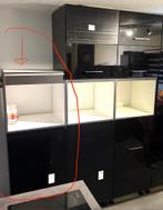Keukenkast halfhoog magnetronkast hoogglans zwart, Ophalen, Zwart, Nieuw, 50 tot 100 cm