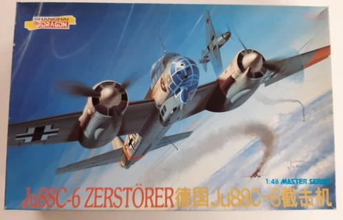 Dragon Junkers Ju-88C dagjager Rusland 1943 1/48, Hobby en Vrije tijd, Modelbouw | Vliegtuigen en Helikopters, Nieuw, Vliegtuig