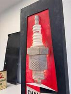 Vintage Champion Bougie Reclame lichtbak, Ophalen, Gebruikt, ., Lichtbak of (neon) lamp