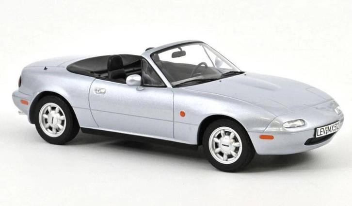 Mazda MX5 1990 zilver Norev 1:18, Hobby en Vrije tijd, Modelauto's | 1:18, Nieuw, Auto, Norev, Ophalen of Verzenden