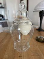 Vaas glas met deksel, Ophalen, Gebruikt, Glas