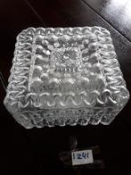 Plafondlamp vierkant Vintage, Huis en Inrichting, Lampen | Plafondlampen, Ophalen of Verzenden, Zo goed als nieuw, Glas