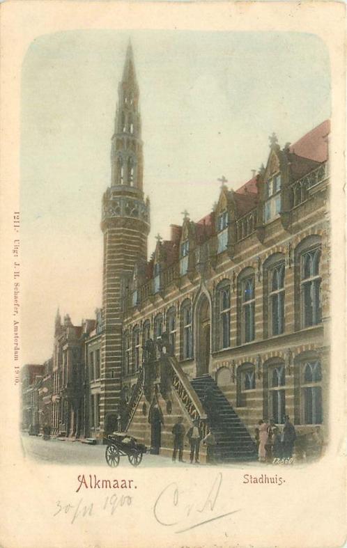 (386-234-015) Alkmaar Stadhuis, Verzamelen, Ansichtkaarten | Nederland, Noord-Holland, Verzenden