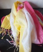 Zgan! Zomerse mooie vrolijke frisse H&M sjaal met franjels., Maat 38/40 (M), H&M, Verzenden, Zo goed als nieuw