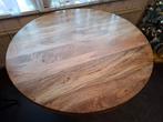 Mango houten eettafel, Huis en Inrichting, Tafels | Eettafels, Ophalen, Rond, Zo goed als nieuw, 100 tot 150 cm