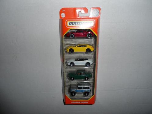 Matchbox 5 Pack - Autobahn Express (2021) 1:64 D7, Hobby en Vrije tijd, Modelauto's | Overige schalen, Nieuw, Auto, Ophalen of Verzenden