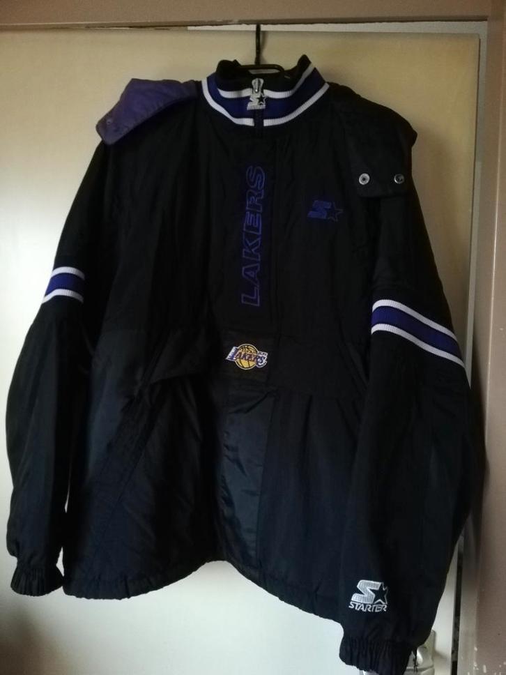 LA Lakers Starter Jacket, Kleding | Heren, Jassen | Winter, Zo goed als nieuw, Maat 48/50 (M), Zwart, Ophalen of Verzenden