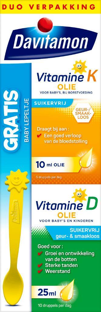 Davitamon Vitamine D+K Olie Duo - Babyvoeding beschikbaar voor biedingen