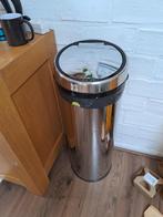 Mooie Chrome prullenbak, Ophalen, Gebruikt, 40 liter of meer, Metaal