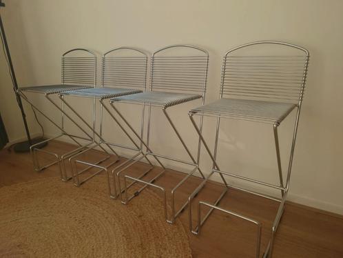 Set van 4 Till Behrens barkrukken, Huis en Inrichting, Barkrukken, Gebruikt, Metaal, Ophalen