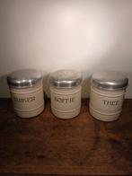 Antieke Emaille Voorraadbussen Koffie, Thee, Suiker, Ophalen of Verzenden, Gebruikt