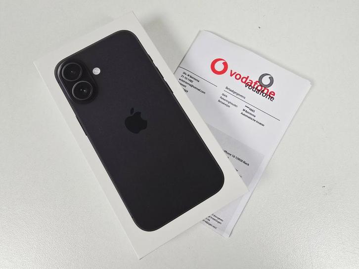 Apple iPhone 16 – Zwart – 128 GB – NIEUW + BON!, Telecommunicatie, Mobiele telefoons | Apple iPhone, Nieuw, 128 GB, Zonder abonnement