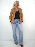 *Abfab Vintage Bruine Leren Jas 38*, Maat 38/40 (M), Bruin, Cabrini, Ophalen of Verzenden