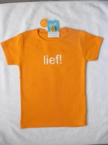 Oranje t-shirtje van Lief, maat 104, (qwe) beschikbaar voor biedingen