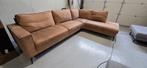 Hoekbank Rofra Camel Bruin Microleder - Gereinigd!, Ophalen of Verzenden, Zo goed als nieuw, Metaal, Modern