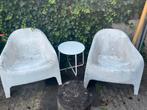 Tuinstoel/fauteuil Ikea 2x wit, Tuin en Terras, Tuinstoelen, Ophalen, Gebruikt, Kunststof