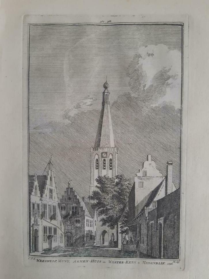 367-368*/ Weeshuis Munt Armenhuis Westerkerk te Medemblik, Antiek en Kunst, Kunst | Etsen en Gravures, Ophalen of Verzenden