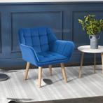 Gestoffeerde stoel, Accentstoel, Scandi Design blauw (NIEUW), Blauw, Nieuw, Ophalen of Verzenden, Eén