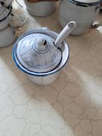 Antiek emaillen poppen emmertje Saks decor, Antiek en Kunst, Ophalen of Verzenden