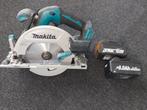Makita DHS680 met 2 accu's, Cirkelzaag, Makita, 600 tot 1200 watt, Ophalen of Verzenden
