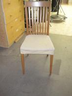 Set van 4 stoelen beige gestoffeerde zitting, Huis en Inrichting, Gebruikt
