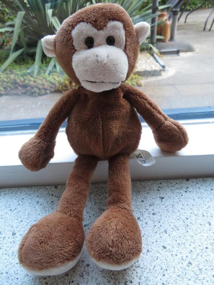 Aapje aap van Hema met magneetjes in de voorpoten, Kinderen en Baby's, Speelgoed | Knuffels en Pluche, Zo goed als nieuw, Overige typen