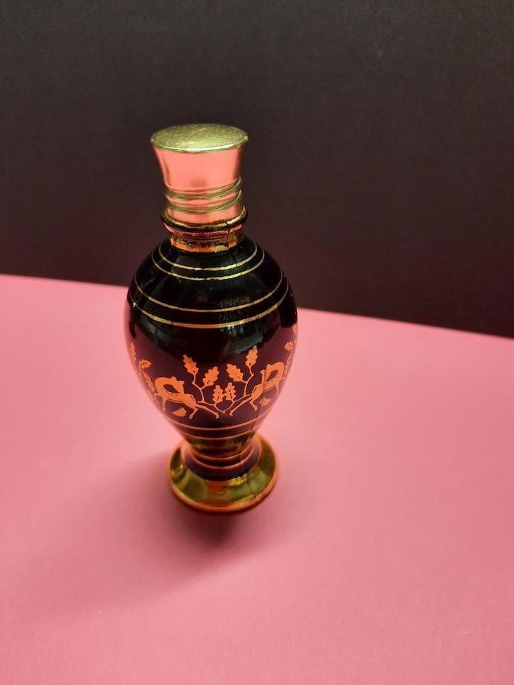 Parfum flesje herten afbeeldingen Sierflesje, Verzamelen, Parfumverzamelingen, Gebruikt, Miniatuur, Ophalen of Verzenden