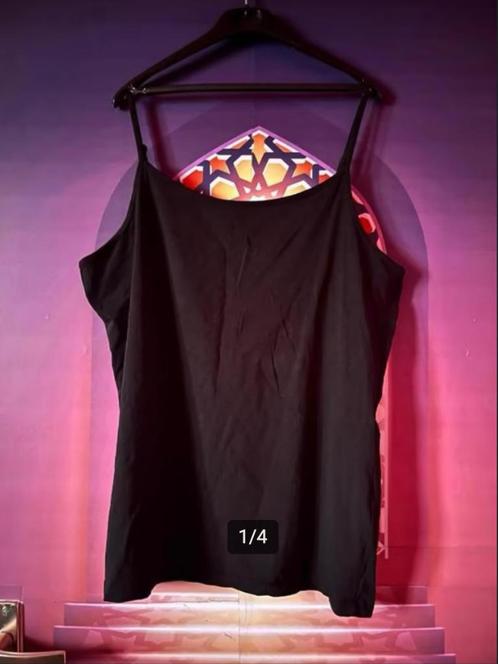 6 zwarte hemdjes met spaghettibandjes maat 46 nu 9,99€, Kleding | Dames, Tops, Gedragen, Maat 46/48 (XL) of groter, Zwart, Zonder mouw