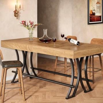 Industrieel bartafel – hoge eettafel hout & metaal – nieuw beschikbaar voor biedingen