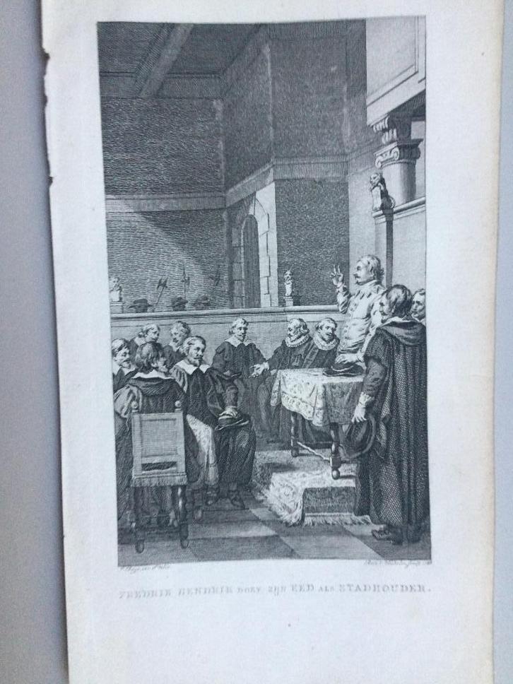 Stadhouder Fredrik Hendrik, 1646, 1753, Antiek en Kunst, Kunst | Etsen en Gravures, Verzenden