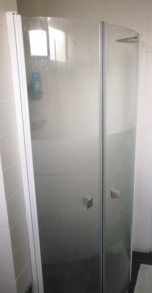 Douchecabine kwartrond, 90x90, 190 cm hoog, Doe-het-zelf en Verbouw, Sanitair, Gebruikt, Douche, Glas, Ophalen