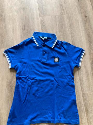 Polo van Stone Island maat S blauw wit beschikbaar voor biedingen