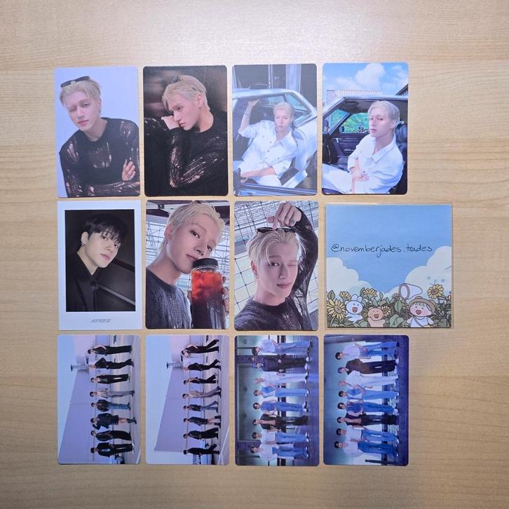 [SET] ATEEZ Golden Hour: part 3 complete Wooyoung set, Verzamelen, Muziek, Artiesten en Beroemdheden, Zo goed als nieuw, Foto of Kaart