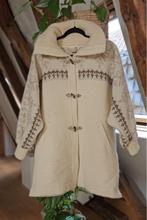 Vintage Ijslandse noors norway zuivere scheerwollen jas vest, Niet ingevuld, Beige, Maat 46/48 (XL) of groter, Niet ingevuld